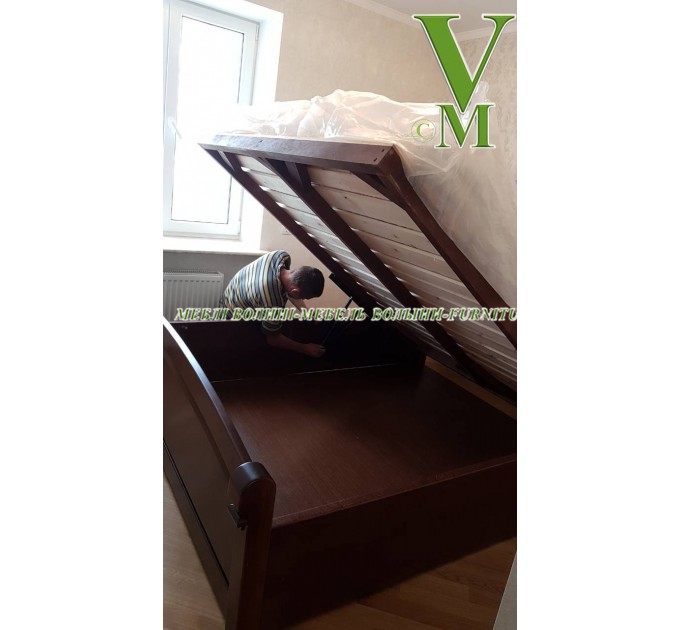 Двоспальне ліжко "Мій Світ+Каретна Стяжка" від тм Меблі Волині