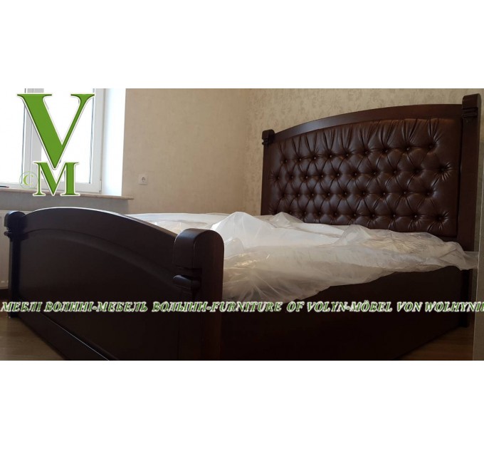 Двоспальне ліжко "Мій Світ+Каретна Стяжка" від тм Меблі Волині