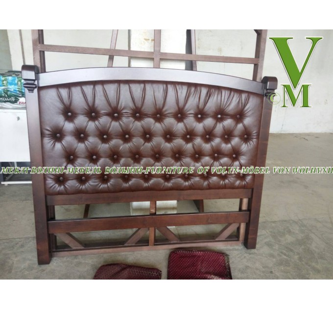 Двоспальне ліжко "Мій Світ+Каретна Стяжка" від тм Меблі Волині