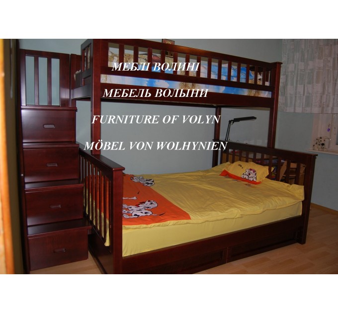 Двоярусне ліжко "Аліса-Плюс" від тм Меблі Волині
