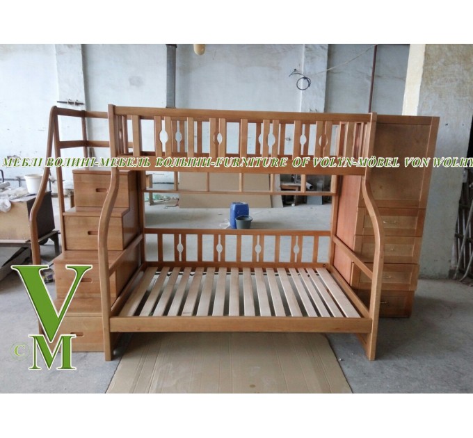 Двоярусне ліжко "Кароліна+Шафа" від тм Меблі Волині