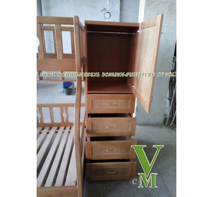 Двоярусне ліжко "Кароліна+Шафа" від тм Меблі Волині