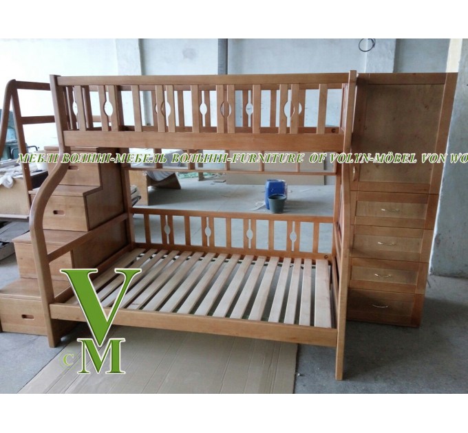 Двоярусне ліжко "Кароліна+Шафа" від тм Меблі Волині