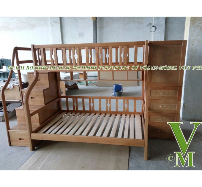 Двоярусне ліжко "Кароліна+Шафа" від тм Меблі Волині