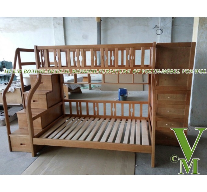 Двоярусне ліжко "Кароліна+Шафа" від тм Меблі Волині