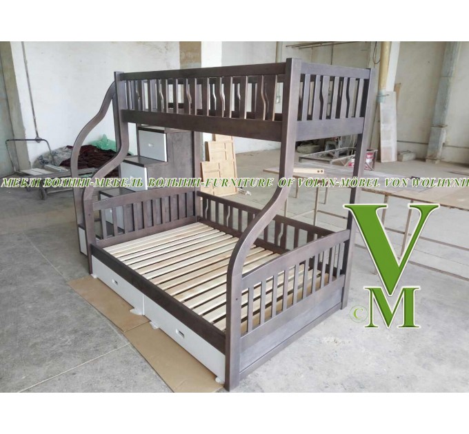 Двоярусне ліжко "Кароліна" від тм Меблі Волині