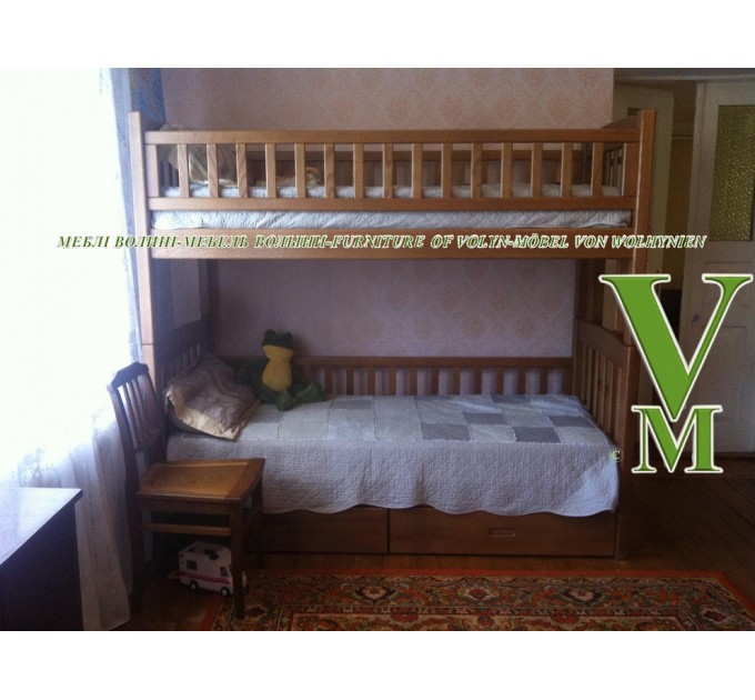 Двоярусне ліжко "Едельвіка" від тм Меблі Волині