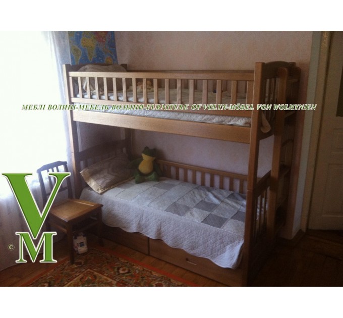 Двоярусне ліжко "Едельвіка" від тм Меблі Волині