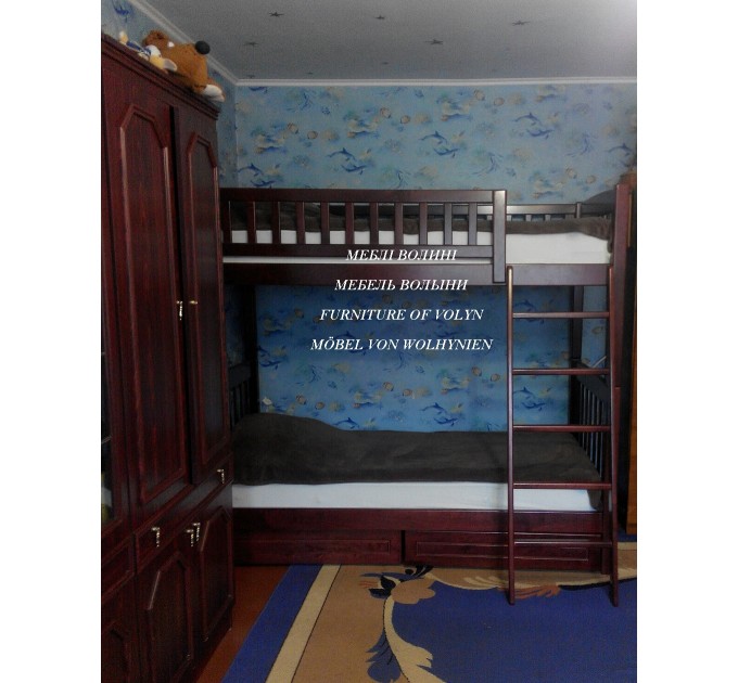 Двоярусне ліжко "Едельвіка" від тм Меблі Волині