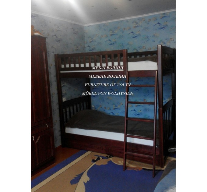 Двоярусне ліжко "Едельвіка" від тм Меблі Волині