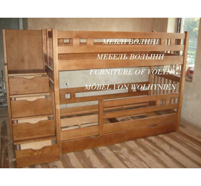 Двоярусне ліжко "Філя" від тм Меблі Волині