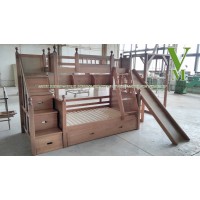 Двоярусне ліжко "Фортеця+Шведська Стінка"