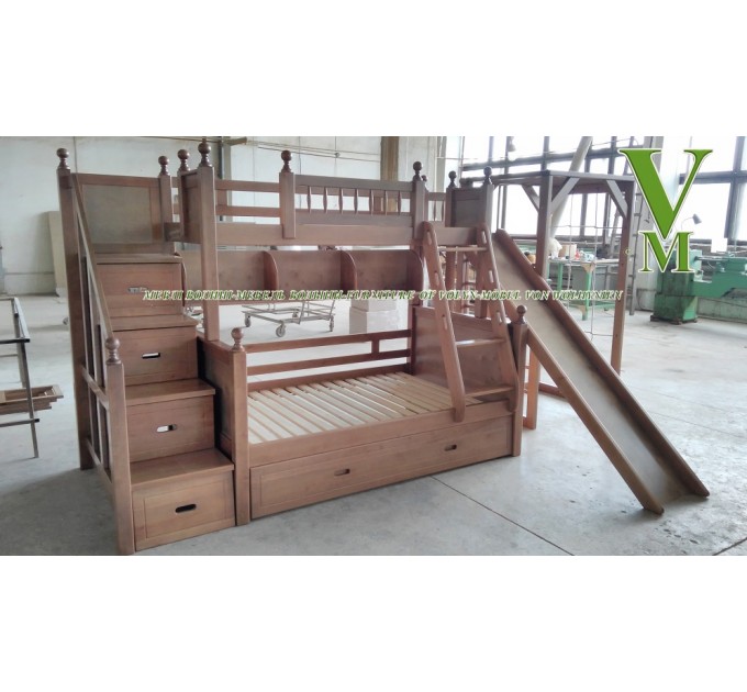 Двоярусне ліжко "Фортеця+Шведська Стінка" від тм Меблі Волині