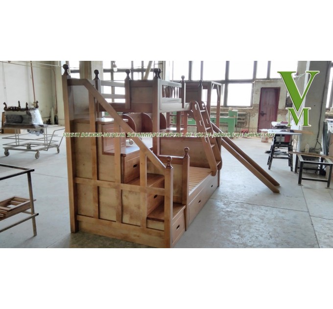 Двоярусне ліжко "Фортеця+Шведська Стінка" від тм Меблі Волині