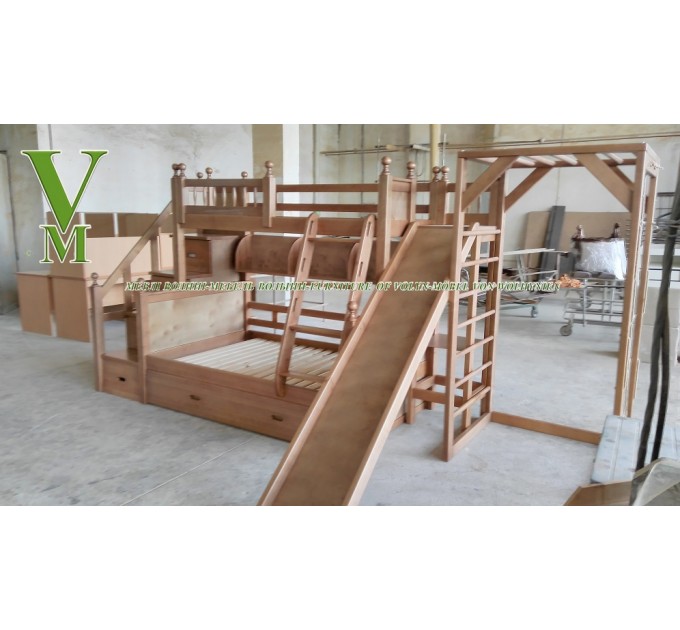 Двоярусне ліжко "Фортеця+Шведська Стінка" від тм Меблі Волині