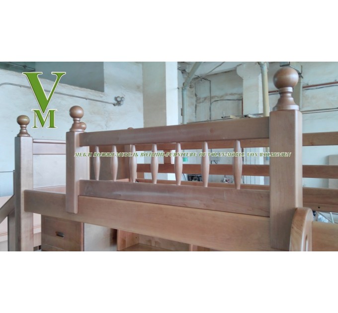 Двоярусне ліжко "Фортеця+Шведська Стінка" від тм Меблі Волині