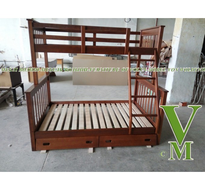 Двоярусне ліжко "Цар" від тм Меблі Волині