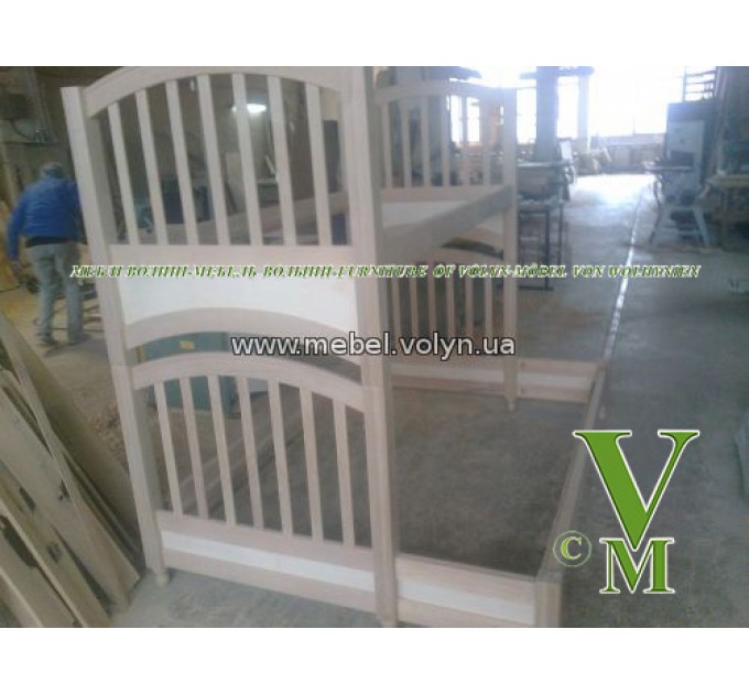 Двоярусне ліжко "Орхідея-Люкс" від тм Меблі Волині