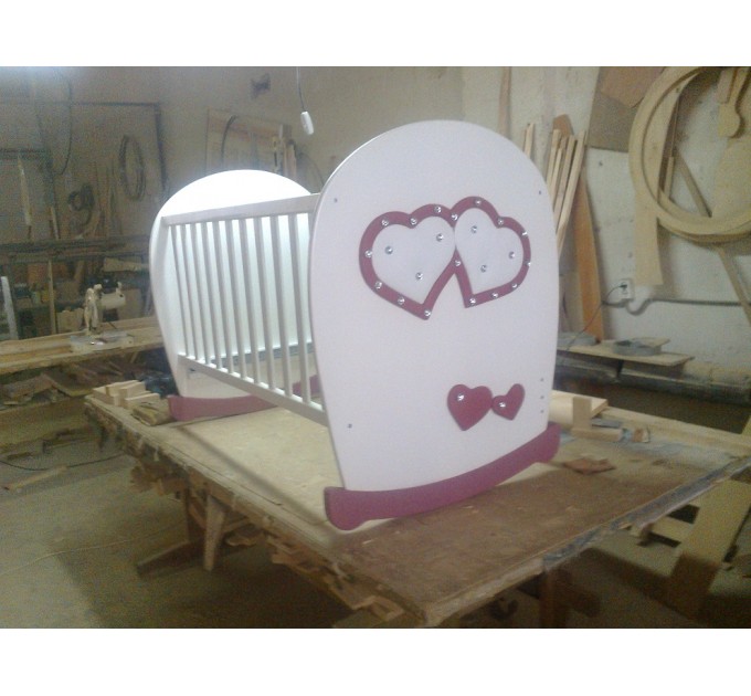 Ліжечко-Колиска "Сердечко" від тм Меблі Волині